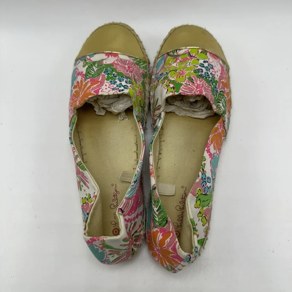 Lilly Pulitzer For Target Espadrille Flats Nosey Posey Size 9.5‎ Shoes